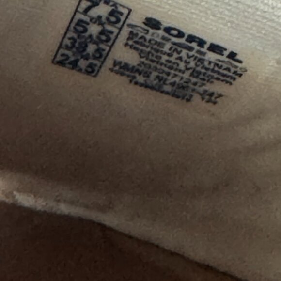 Sorel Kinetic Impact Sandals Women Sz 7.5 Tan Leather Slip on Slide - Picture 5 of 8